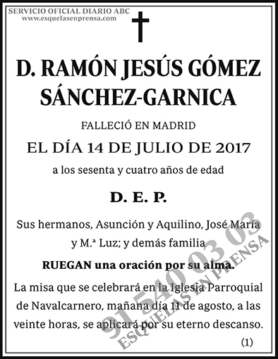 Ramón Jesús Gómez Sánchez-Garnica